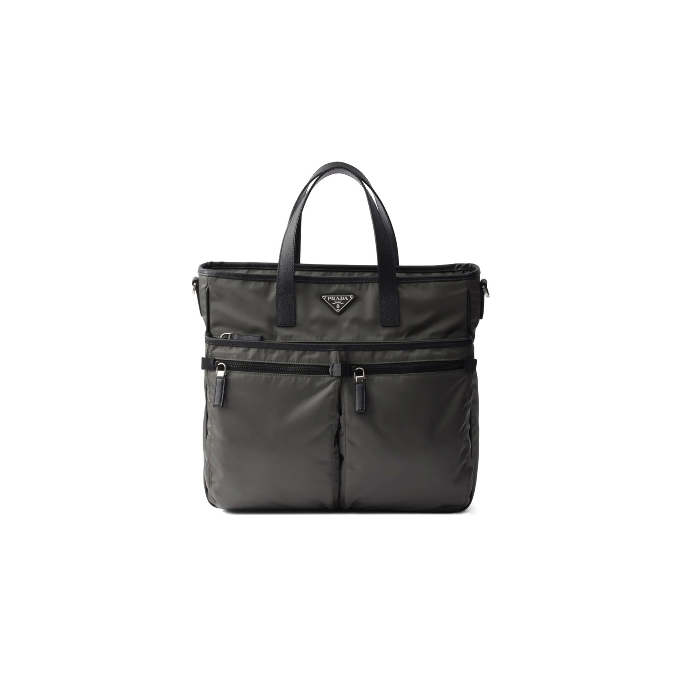 PRADA RE-NYLON AND SAFFIANO LEATHER TOTE BAG 2VG860 (36*34*8cm)